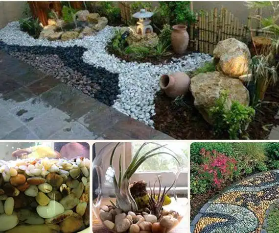 比如净水用鹅卵石,铺路用鹅卵石,景观用鹅卵石,假山鹅卵石,园林用