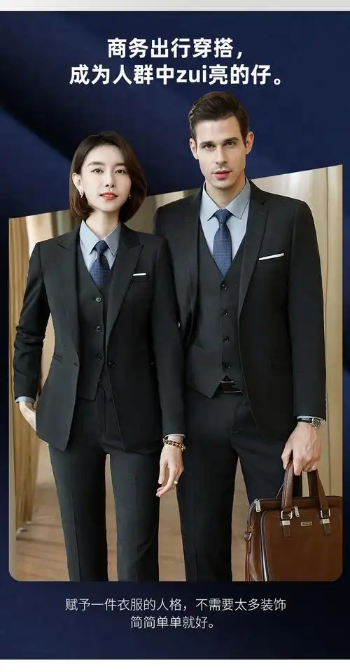 职业装西服套装女正装中长款气质高端定制售楼部银行西装工作服秋女