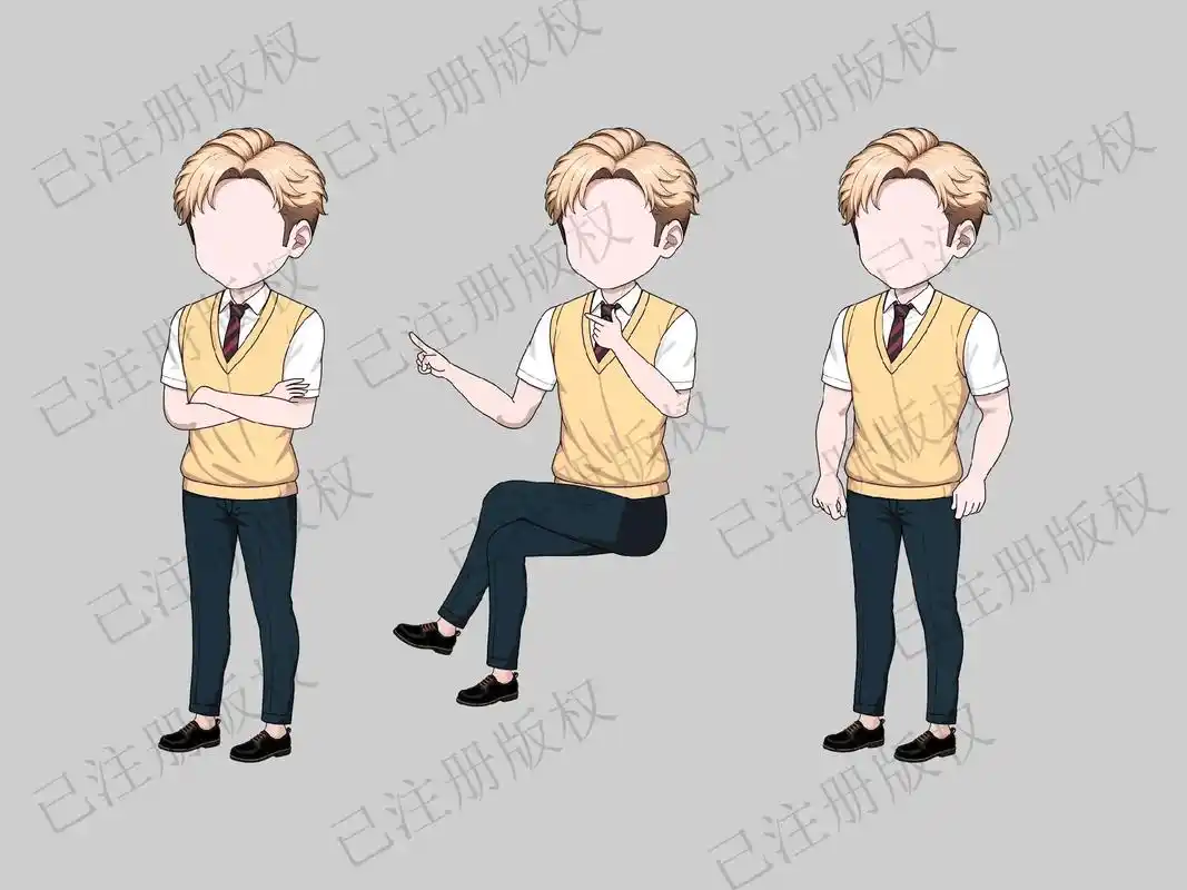 18个沙雕动画都市人物素材有版权带动作#沙雕动画 #动画制作 - 抖音