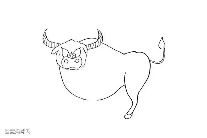 野牛怎么画简笔画