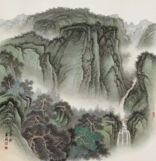 青绿山水名家王军河作品赏析|纯艺术|国画|荼雅阁 - 原创作品 - 站酷