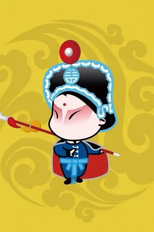 京剧-花瓣网|陪你做生活的设计师 | 古风可爱q版京剧花旦人物插画