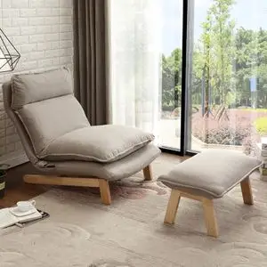 客厅卧室休闲躺椅布艺单人阳台小沙发酒店宾馆日式可拆洗懒人沙发