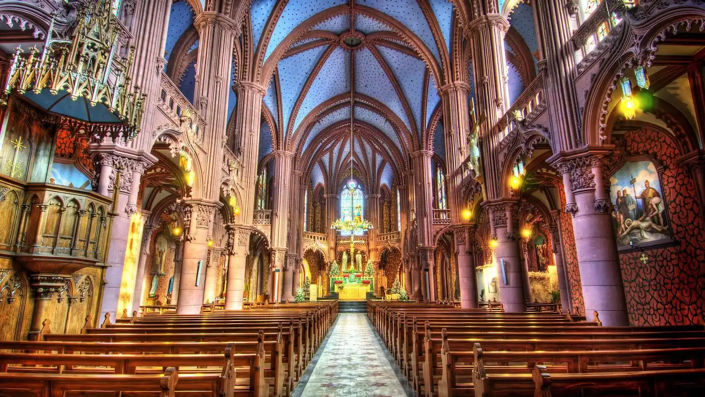 巴黎圣母院大教堂著名建筑高清电脑壁纸