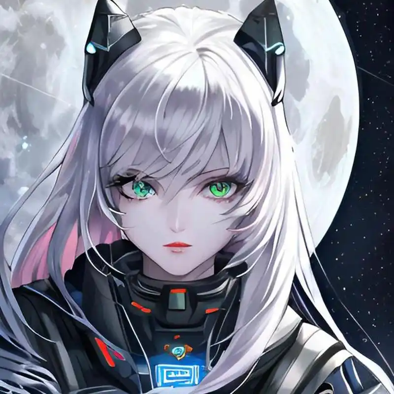 未来科技929193宇宙科幻0495长发二次元美少女头像