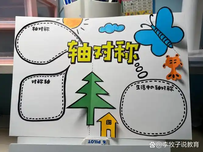 手抄报 三年级数学轴对称手抄报