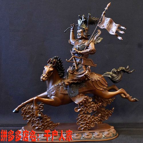 佛像格萨尔王,尺寸高度21厘米,青海塔尔寺制造