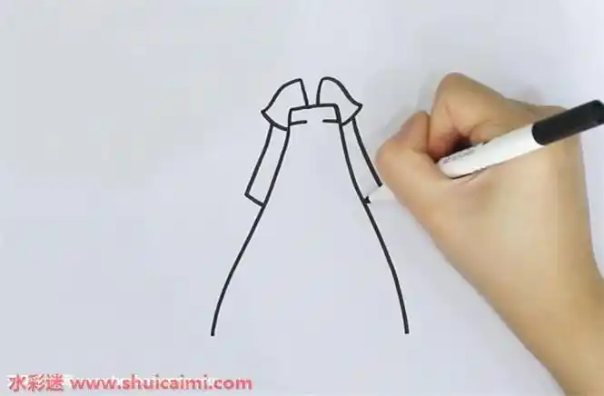 古装裙子怎么画古装裙子简笔画简单又漂亮彩色漂亮的公主而且是简笔画