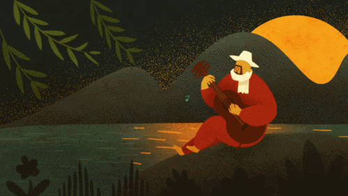 前段时间摸得一些动态小插画,前两张是用ps做的逐帧动画,第三张是用ps