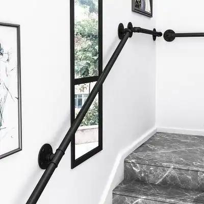 欧式幼儿园扶r手铁艺艺术家用栏杆简约风楼梯扶手走廊靠墙防滑拉