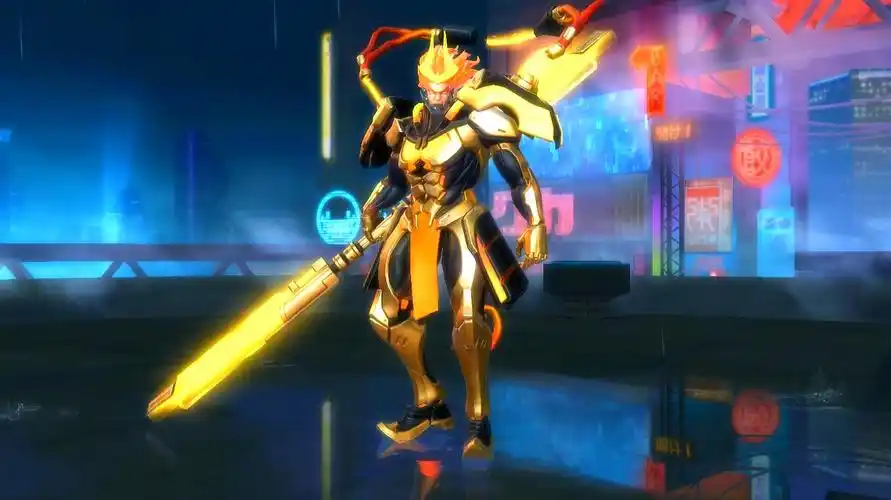 土豪金颜色,能在金箍棒上跳钢管舞 服务升级 2王者荣耀外服孙悟空新