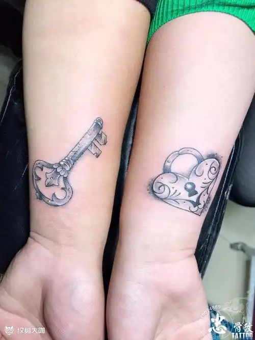 情侣纹身_纹身图案手稿图片_郭欣的纹身作品集
