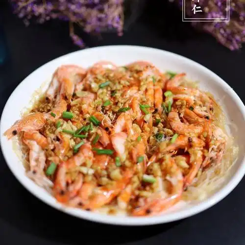 粉丝蒸基围虾,简单易做,鲜美好吃