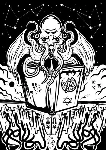 有关克苏鲁的一个小小练习|插画|新锐潮流插画|8龙哥 - 原创作品