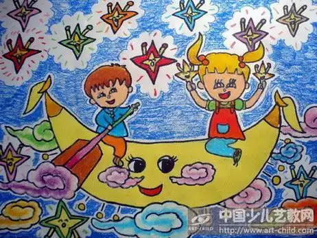 分享幸福放飞梦想幼儿简笔画