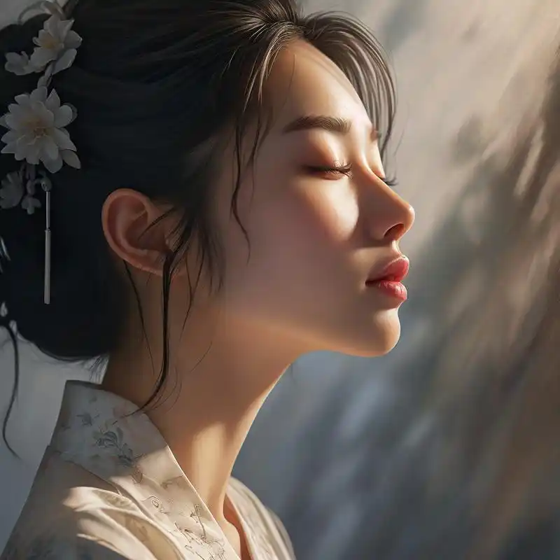 📸 绝美真人女生侧脸头像 💕 发现一组超级美的真人版女生侧脸