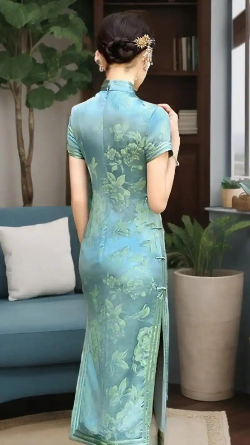 设计简约大方,展现女性优雅气质.#旗袍秀一秀