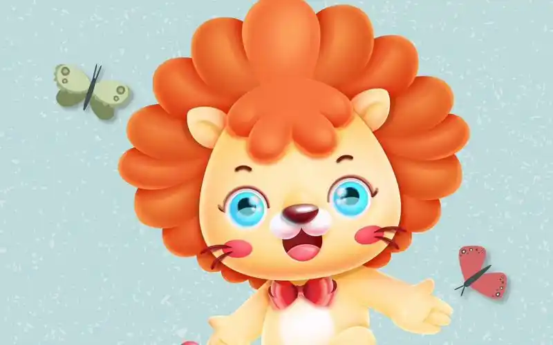 小狮子卡通形象幼儿园吉祥物狮子吉祥物设计卡通形象ip原创狮子插画