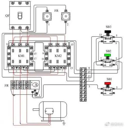 接触器实物接线图-380v220v交流接触器接线图