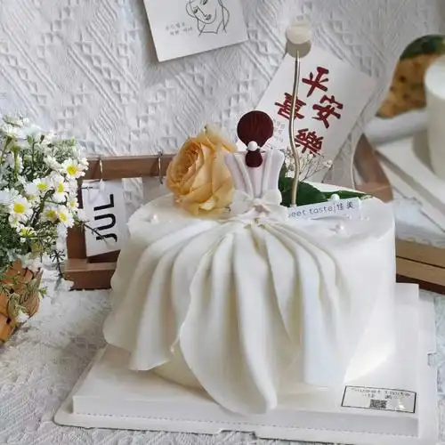 唯美女孩背影蛋糕