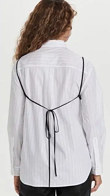 白色文胸背面系带衬衫