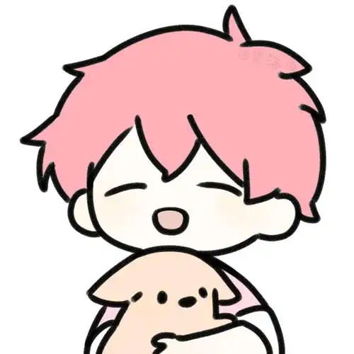 粉色系可爱团体手绘头像