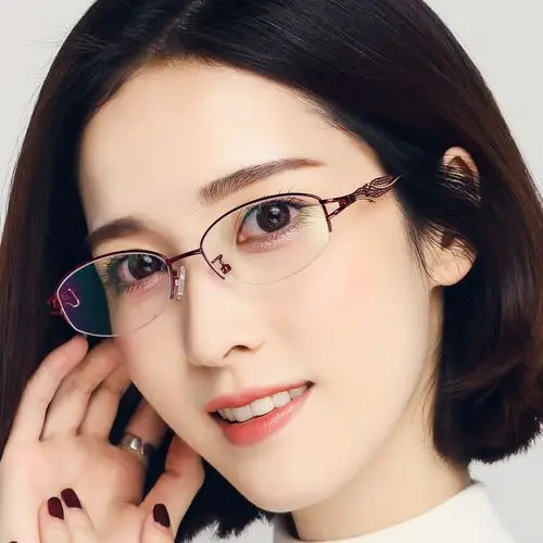 成品近视眼镜女超轻半框老花丹阳眼镜架女眼镜框近视女款可配变色