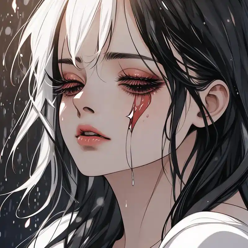 💔伤感女生头像|泪滴心碎瞬间💧 谁没有在深夜里哭泣过呢?这些头