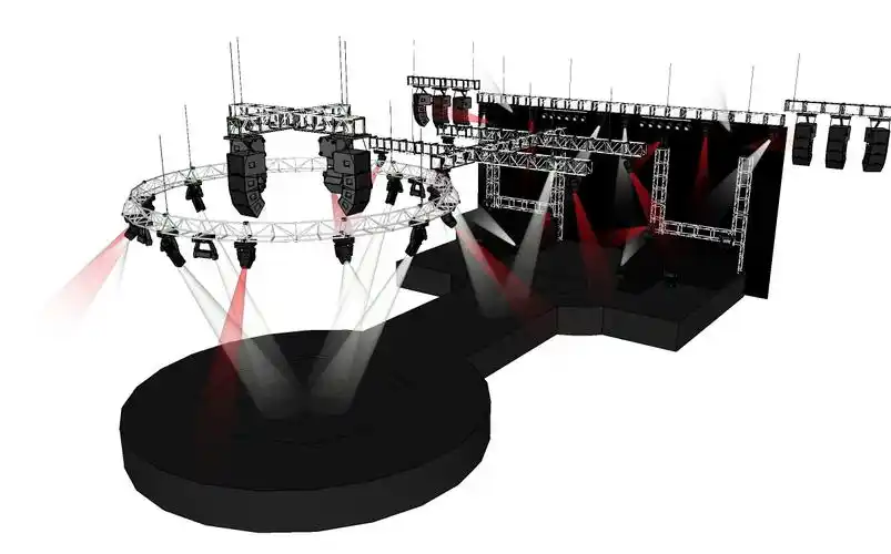 现代圆环形舞台草图大师模型,舞台skb模型分享