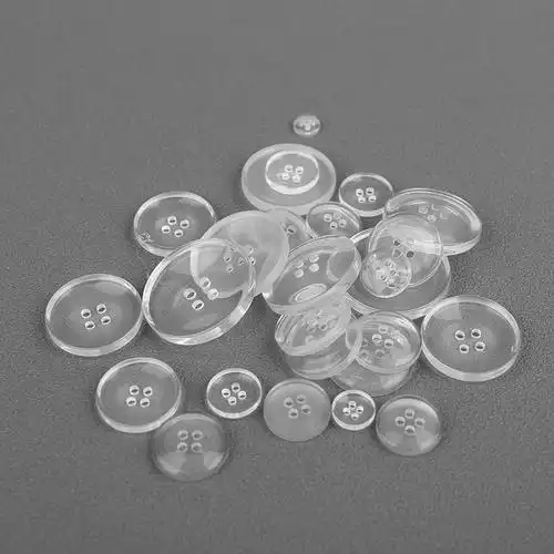 树脂四眼面包纽扣扣子毛领小扣子 透明大衣服装垫扣纽扣扣子 配件
