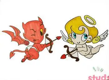 小恶魔简笔画小天使和小恶魔简笔画