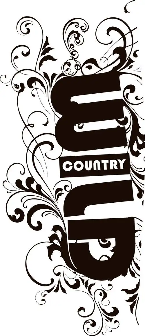 印花矢量图 文字 英文 花藤 色彩 免费素材