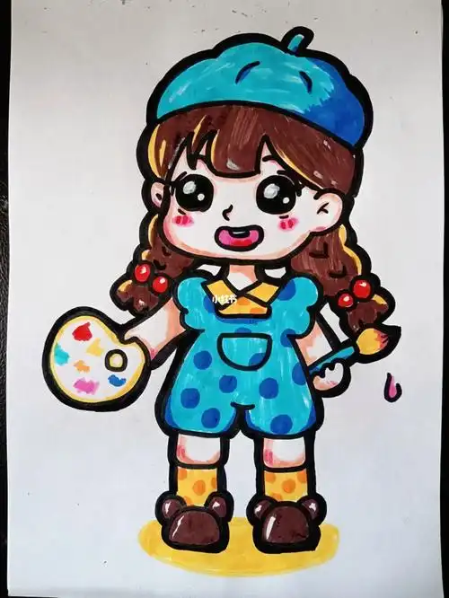 职业人物简笔画画家