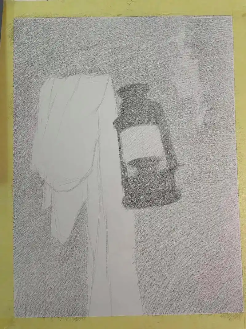 素描马灯绘画步骤分享.#创作灵感 #素描静物 #一起学画画  - 抖音