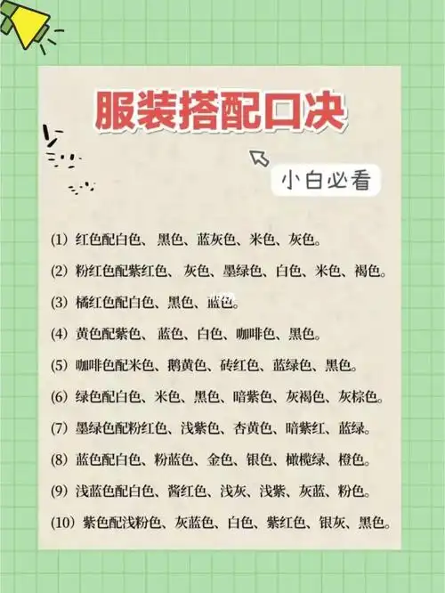 小白必看,保姆级穿搭服装搭配口诀色彩搭配口诀扬长避短穿衣法穿搭