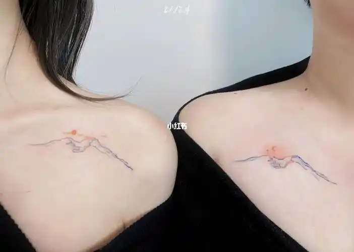 tattoo情侣纹身日出月落