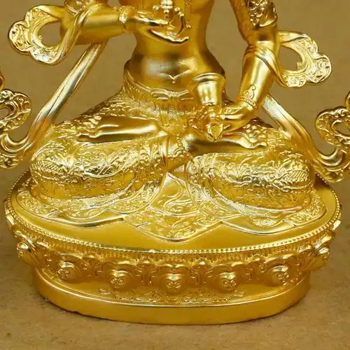 3寸纯铜24k黄金金刚萨埵佛像藏传佛教用品佛堂摆件