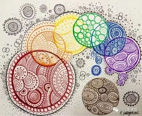 儿童画丨"圆"的不同表现形式!_圆形
