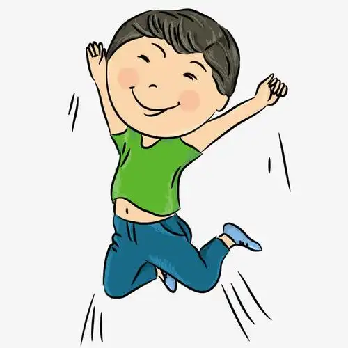 跳起的男孩