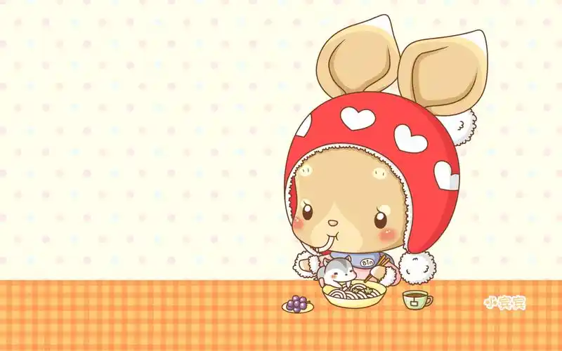 桌面壁纸 插画 萌 可爱 小宾宾