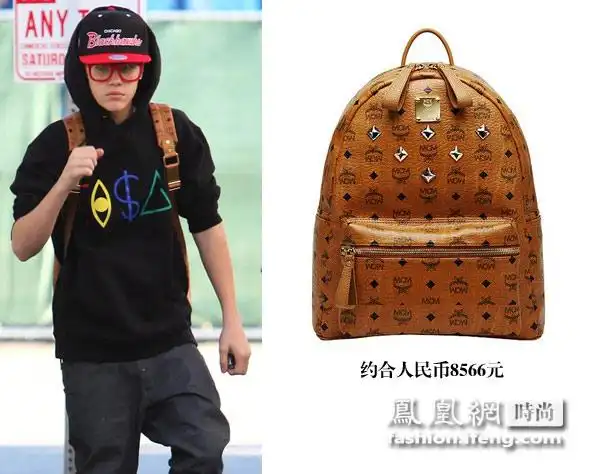 热荐单品mcm铆钉双肩背