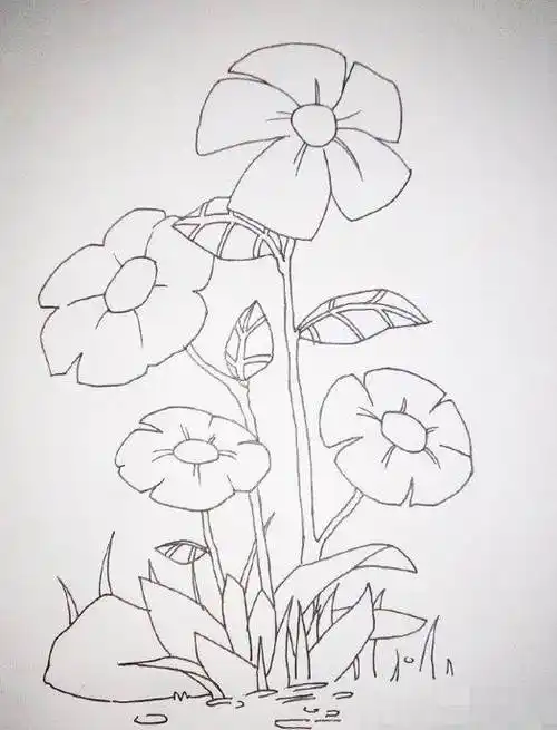 花朵各种花的画法简笔画_花的简笔画图片花朵简笔画100个花简笔画图片