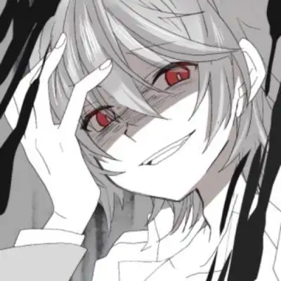 男头,动漫,黑白,红瞳男头