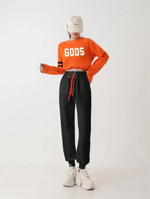 jazz爵士舞演出服装女团秋季新款街舞裤子跳舞上衣休闲运动套装 - 17