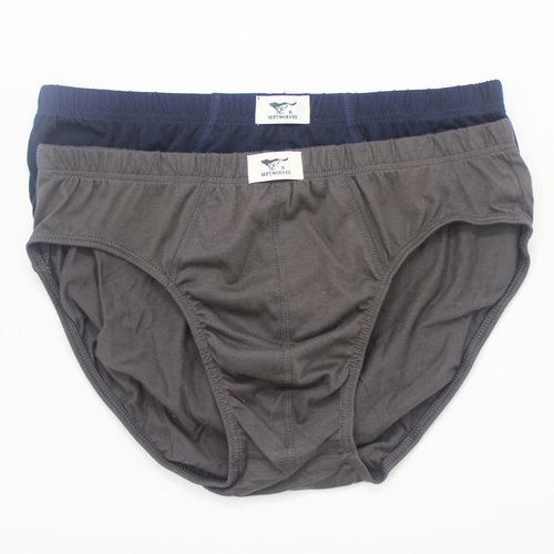 内裤七匹狼男士内裤纯棉三角裤纯色中腰透气全棉大红男三角内裤