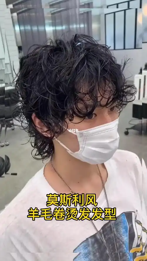男生蛋卷羊毛卷烫发发型