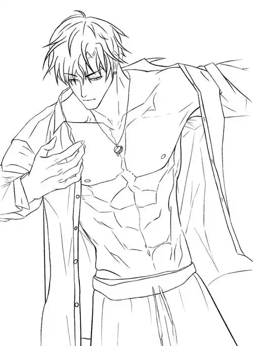 辞立-动漫线稿打卡练习6/15工具:ipad 十apple pencil软件:procreate