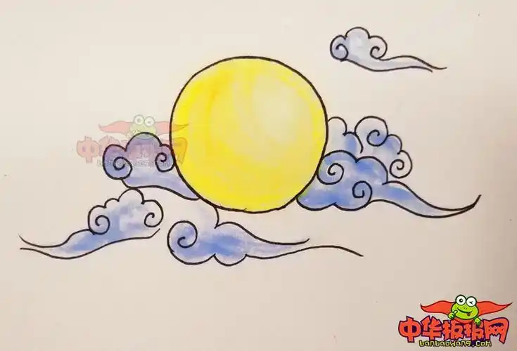 月亮怎么画才好看,中秋月亮的画法简笔画图片