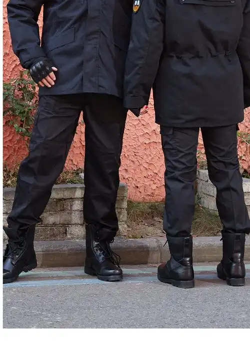 表兮保安裤子男黑色加厚加肥耐磨作战裤保安工作服裤春秋夏季作训裤