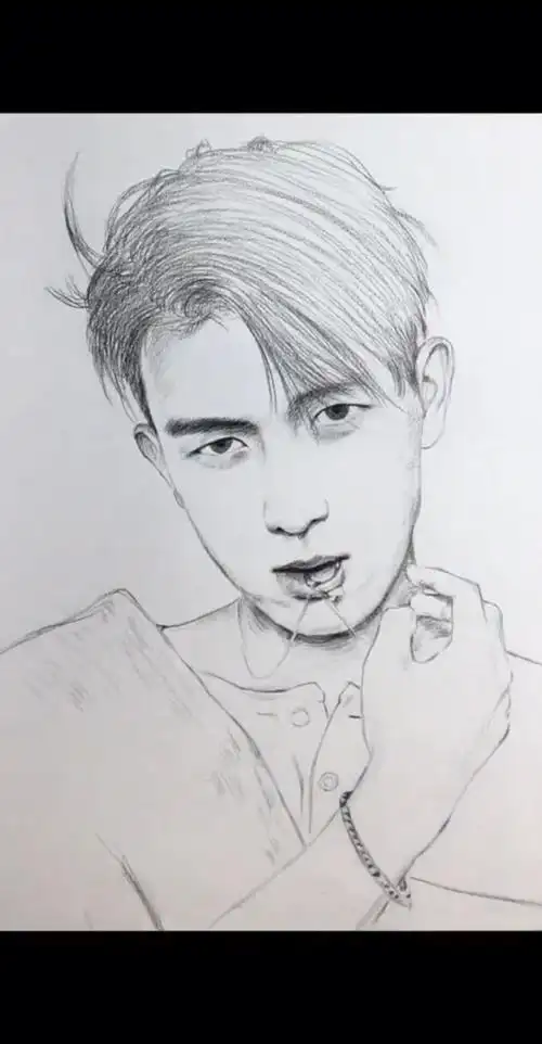 李现#咱们的李现画好了,第三幅哦 @全民小助手